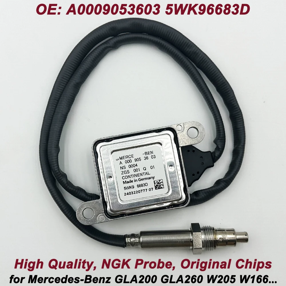 

High Quality Chips N-GK Probe Nitrogen Oxide Sensor For Mercedes-Benz W205 W166 GLA200 GLA260 A0009053603 5WK96683D 0009053603