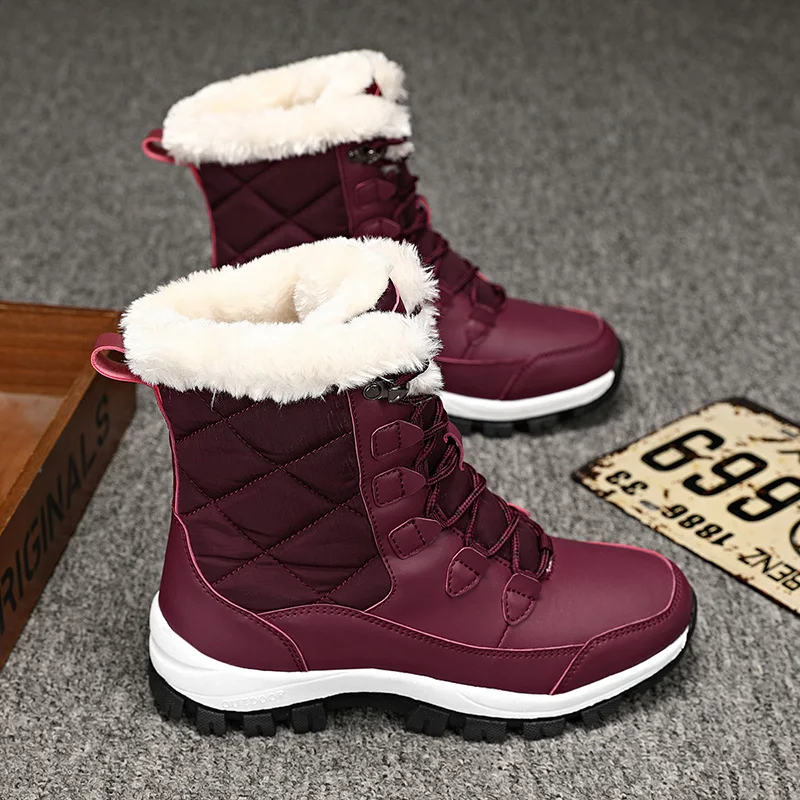 Women's Waterproof Winter Ankle Boots with Thick Fur and Non-Slip Sole 33 S067bad4c1ef24248998ac79f1386db9br Women's Waterproof Winter Ankle Boots with Thick Fur and Non-Slip Sole