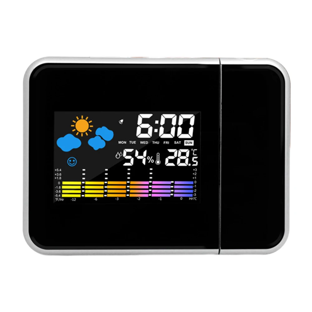 Digital LED Projector Alarm Clock with Thermometer and Hygrometer