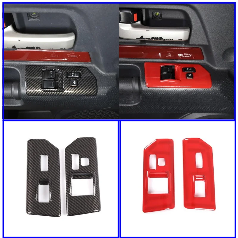 

Для Toyora FJ Cruiser 2007-2021 ABS стильный стеклоподъемный переключатель из углеродного волокна рамка отделка декоративный чехол автомобильные аксессуары 2 шт.