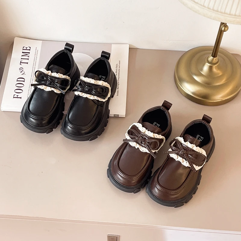 Leather Mary Jane Shoes for Girls Spring Autumn