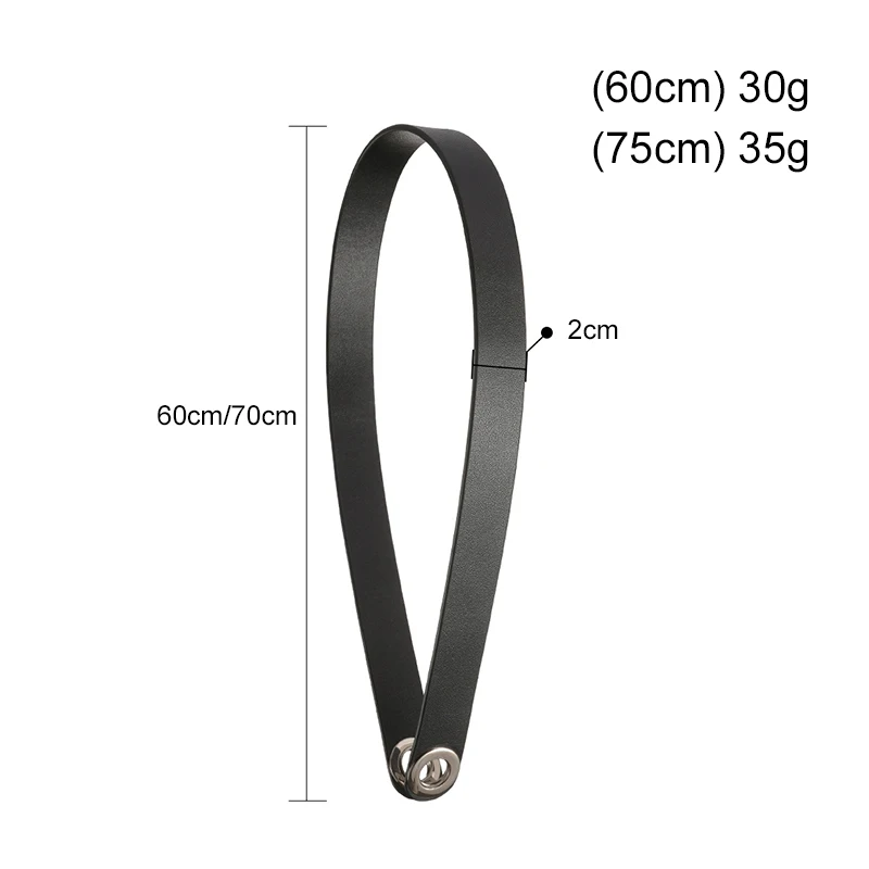 Female Black Shoulder Bag Strap 60cm Cowhide Leather Bag Strap Solid Straps Belt Accessories Wide Shoulder Bags Belt Replacement