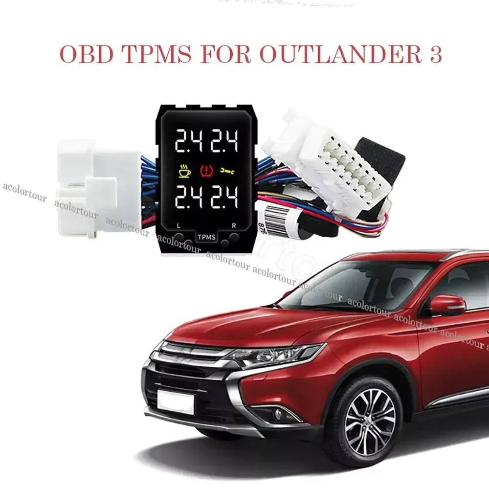 Display Digitale Lcd Monitor Della Pressione Dei Pneumatici Obd Tpms Diagnostico Per Mitsubishi Outlander 3 Phev Mirage L200 Eclipse Cross Xpander