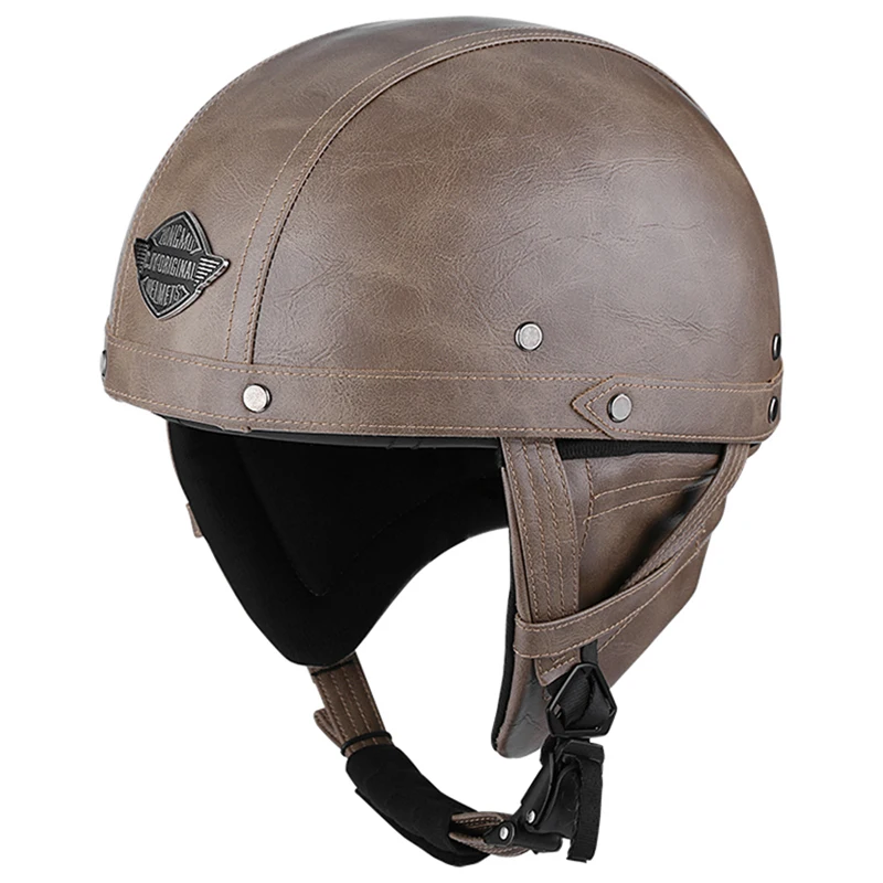 【tenさん専用】　ベスパ　ビンテージレザーヘルメット Amazon | ヴィンテージベスパハーフヘルメットオートバイドイツ