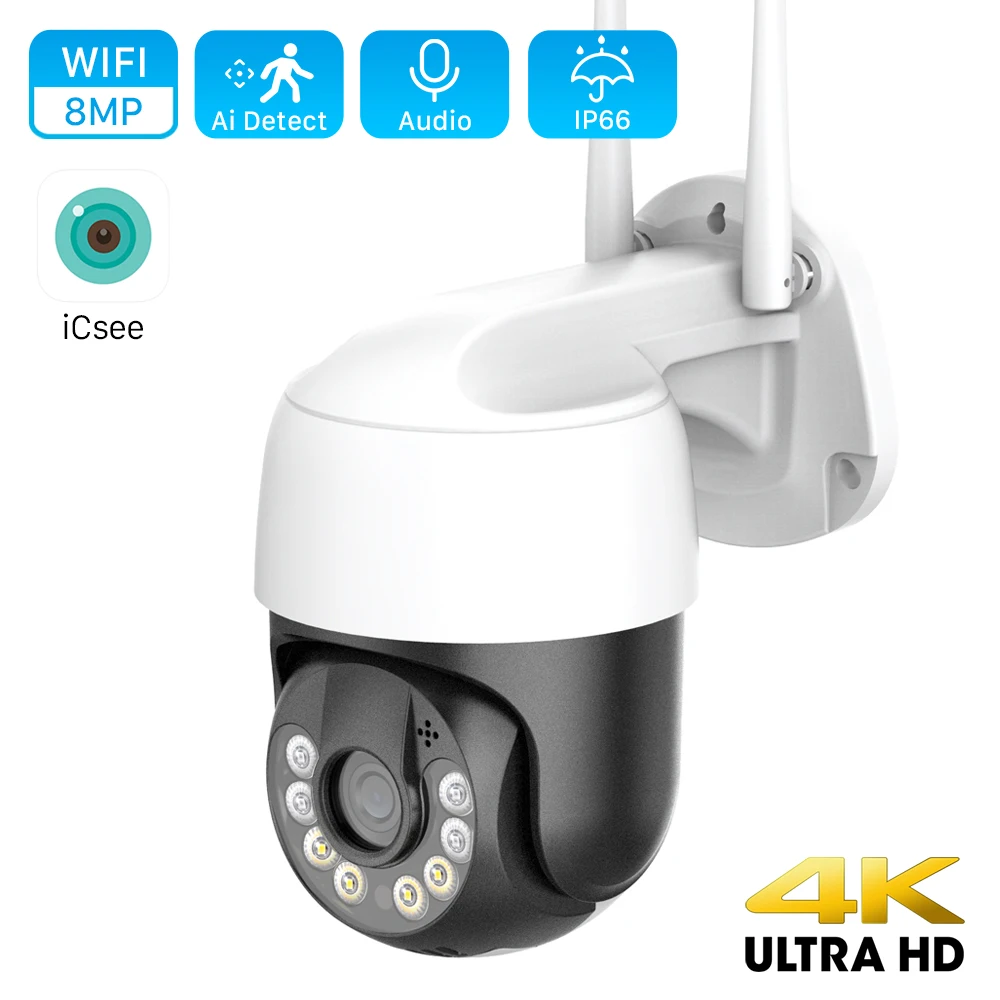 

IP-камера наружная беспроводная, 8 Мп, 4K, Wi-Fi, HD, 5 МП, H.265, 1080P
