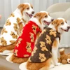 M-7XL Pet Warm Flannel Clothes Winter Dog Cat Coat Pet Clothes 5-35kg Bichon French Bulldog Clothes Pajamas