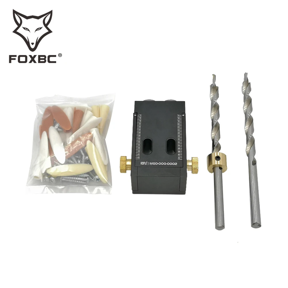 cmcp reduced shank hss twist drill bit 14 16 18 20 22 25mm core drill bit hole cutter for woodworking drills FOXBC Woodworking Oblique Hole Locator Pocket Hole Jig Kit Household Cabinet Furniture Woodworking Tools with drills