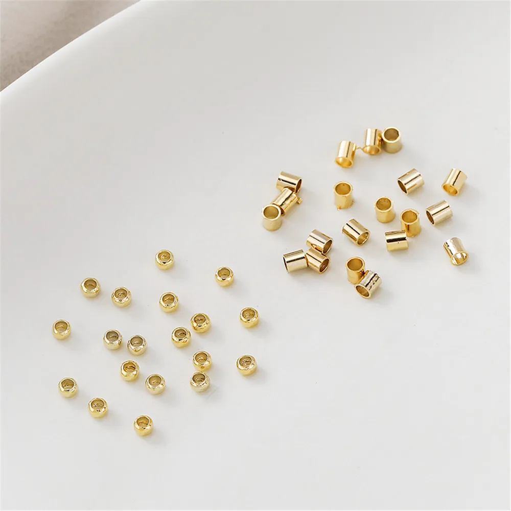 

14K18K Gold Wrapped Positioning Bead Tube Handmade DIY Making Bracelet Necklace Closure Buckle Jewelry Material Accessories
