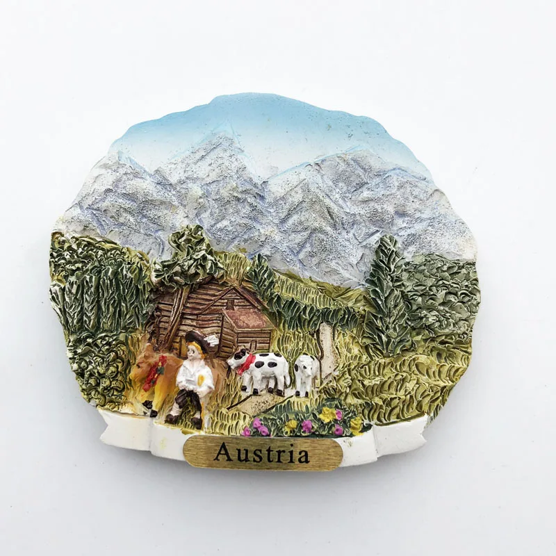 

Fridge Magnet Austrian Creative Crafts, Humanistic Style Decoration, Message Stickers, Tourism Souvenirs