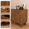 Mid Century Modern Dresser, 3 Drawer Dresser for Bedroom Wood, 3 Drawer Nightstand Set of 2, Storage Cabinet Side Table 5