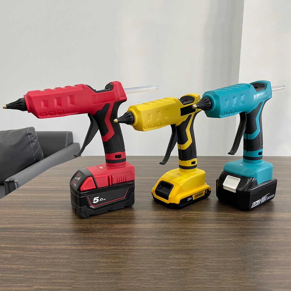 Pistolas De Glue Cordless Hot Glue Gun For Dewalt Makita Milwaukee 18v Battery Full Size With 20