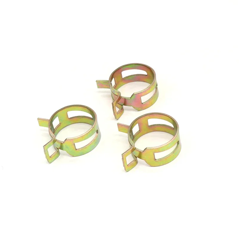 10/20/50pcs/Lot 65MN Manganese Steel Galvanized hose clamps Spring Hose Clamp Inner Dia 5mm-25mm Elastic Steel Buckle Water Pipe Hoop