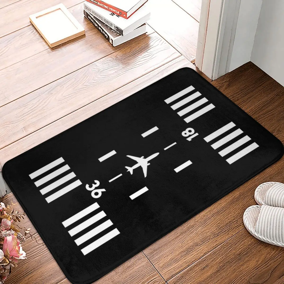 Floor Mat Airport Runway Doormat Carpet Mat Rug Non-Slip Floor Decor Bathroom Kitchen Bath Mat Bedroom Furry Carpet Children Crawling Rug