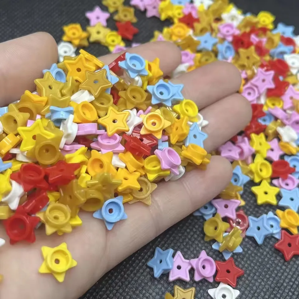 500pcs Moc 11609 벽돌 플레이트 라운드 1x1 스타 및 작은 핀 구멍 포함 ..