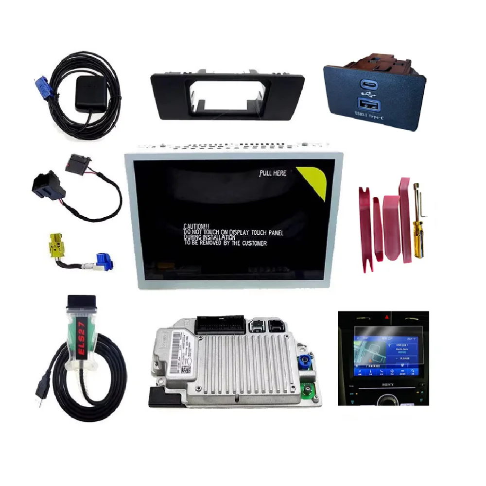 공장 SYNC2에서 SYNC3 업그레이드 키트 APIM 모듈 안테나 Carplay GPS 네비게이션 Ford Lincoln Sync 3 8GB-No-Map에 적합