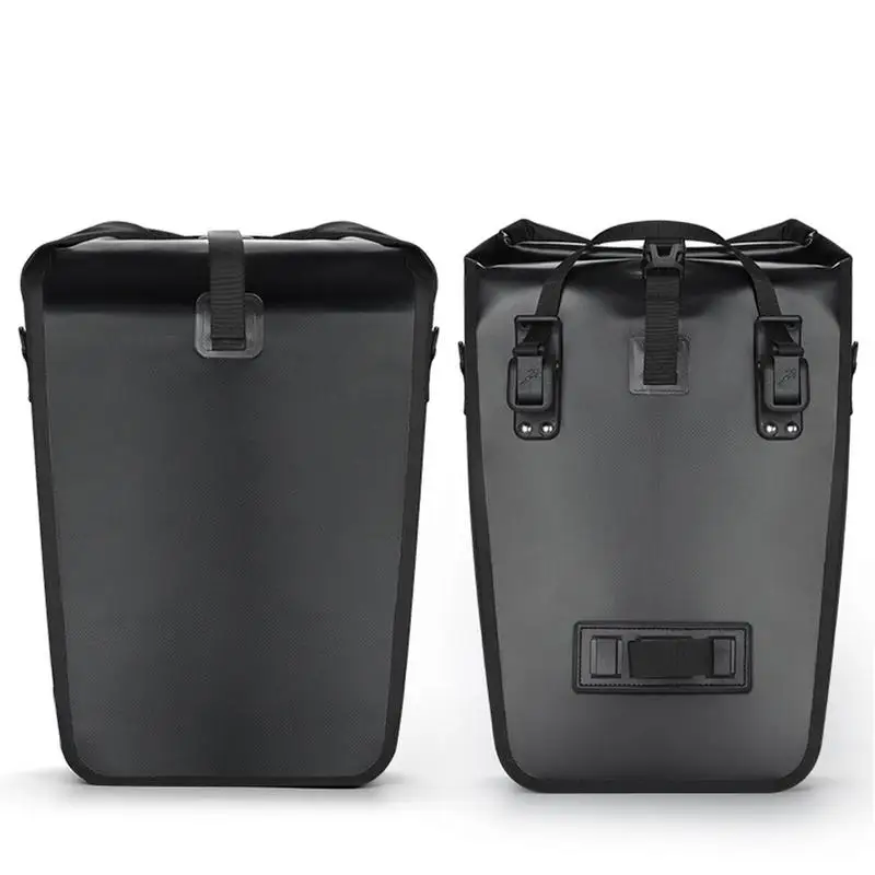 Bolsas De Sillín De 25 Litros Para Bicicleta, Bolsa Trasera De Bicicleta Con Ribete Reflectante, Alforjas De Bicicleta Con Ganchos Ajustables, Soporte Impermeable Para Bicicleta De Carretera De