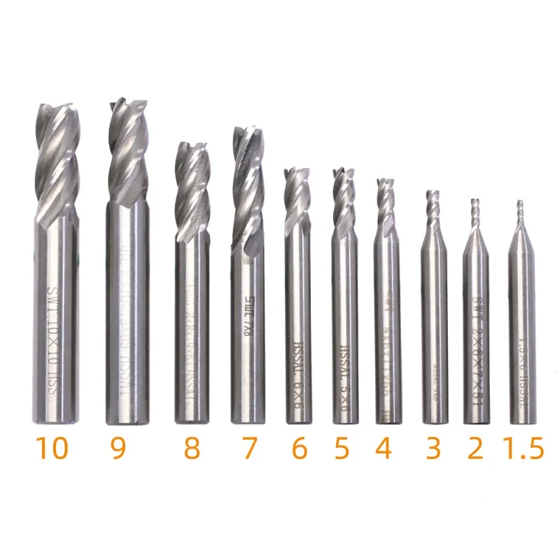 

Southwest H2four Straight Shank Milling Cutter - 10Pcs Pack for CNC Cutting