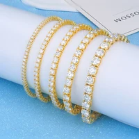 Factory Price D VVS1 Moissanite Tennis Bracelet 925 Sterling Silver Single Row Classics with GRA Bracelets for Women Man Jewelry