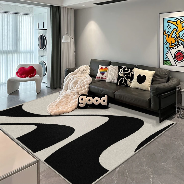 Light Luxury Carpets for Living Room Large Area Cloakroom Anti-slip Mat Home Study Carpet Minimalist Bedroom Decor Washable Rug 4
