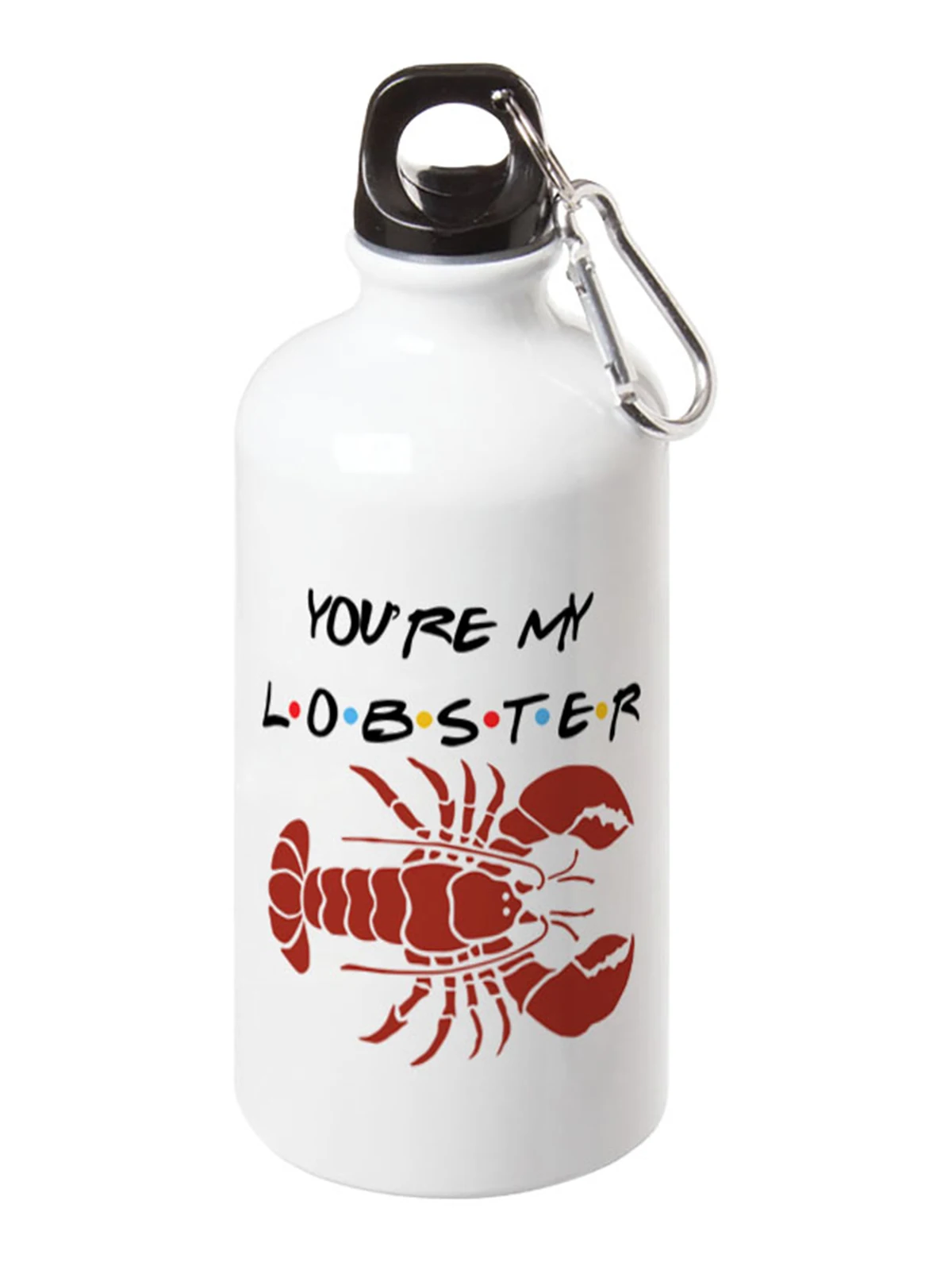 

Friends TV Show You're My Lobster Sport Water Bottle With Carabiner For Outdoor Camping Cycling Walking 17oz