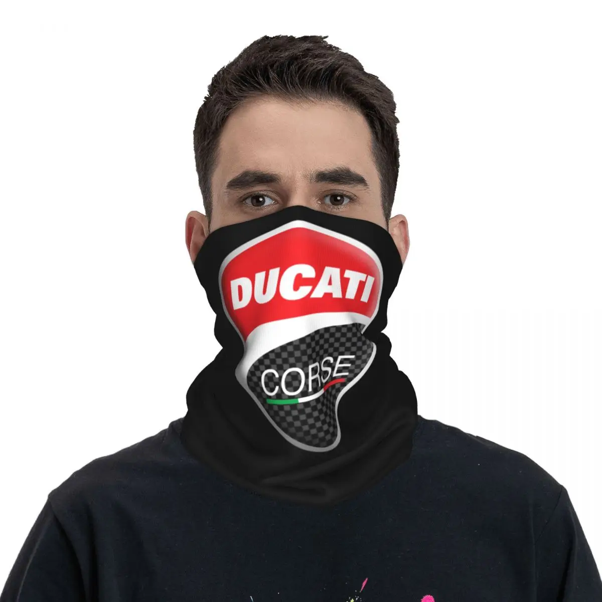 

Cool Motocross Ducatis Motorcycle Mask Scarf Merch Neck Cover Bandana Warm Outdoor Motor Riding Balaclava Headband All Season