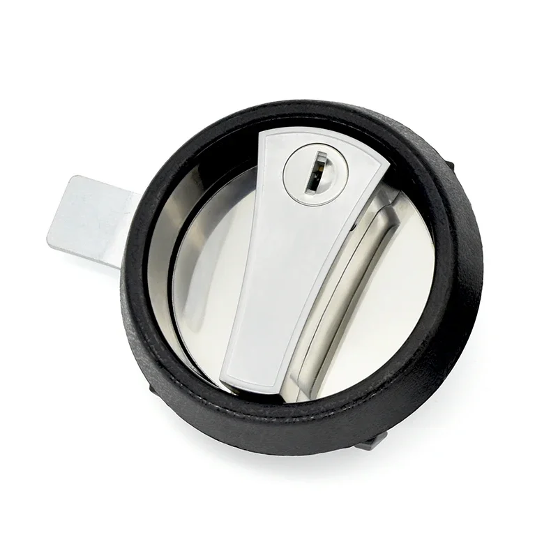Round panel mechanical disc latch locker lock