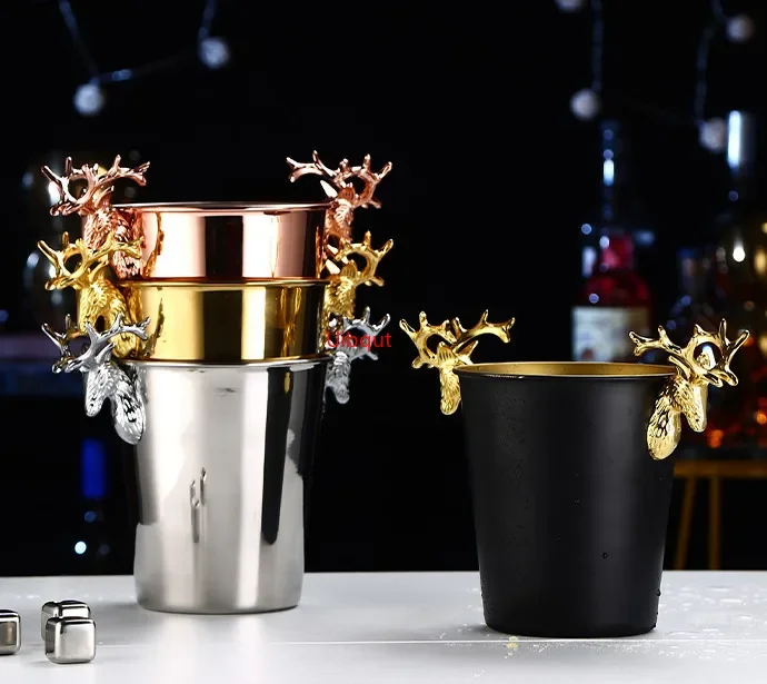 Ice Bucket Cooler for Wine Beer Cocktail Stainless Steel