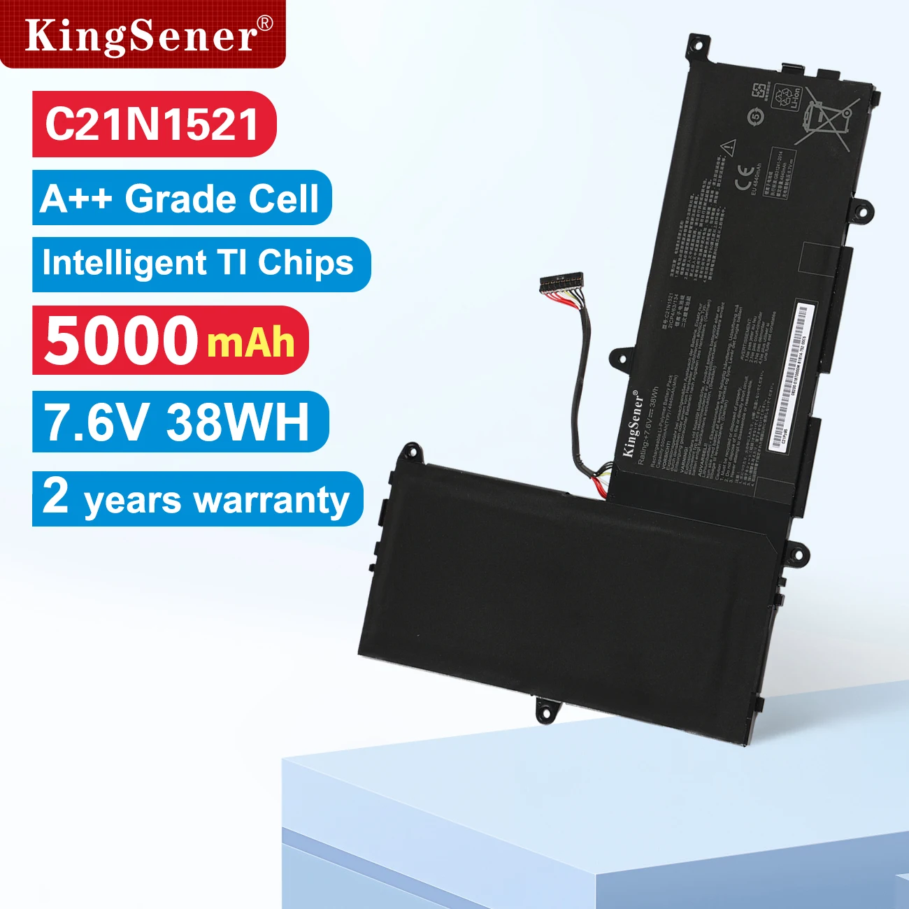 

KingSener C21N1521 Аккумулятор для ноутбука ASUS VivoBook E200HA E200HA-1A E200HA-1B E200HA-1E L200HA Series 0B200-01870000
