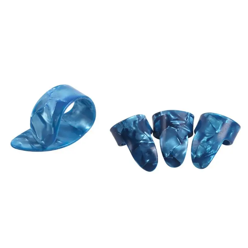 Guitar Picks 4 Pcs Guitar Finger Picks Fingertip Adjustable Plectrum Thumb Middle Finger for Acoustic Guitar Banjo Bass Ukulele