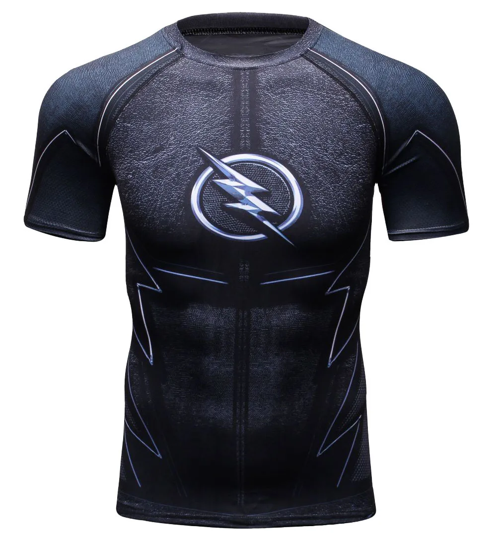 

Men's Compression Shirts Short Sleeve Printing Dry Fit T Shirt Fitness Running Athletic Workout Sports Baselayer Tee (1093)