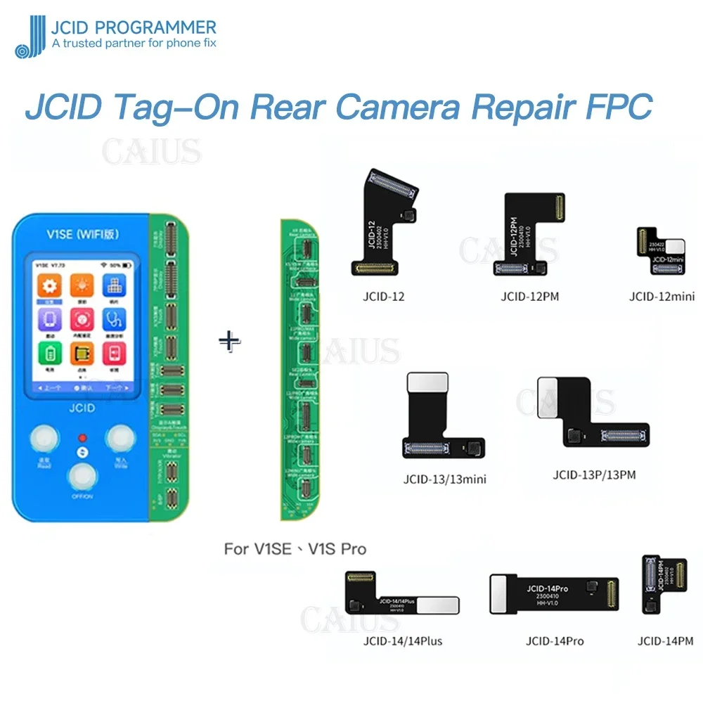 

JC JCID Tag-On Camera Non-Removal Repair FPC Flex for IPhone 12 13 14 Plus Pro Max Mini Camera Repair Cable Solve POP-UP Issues