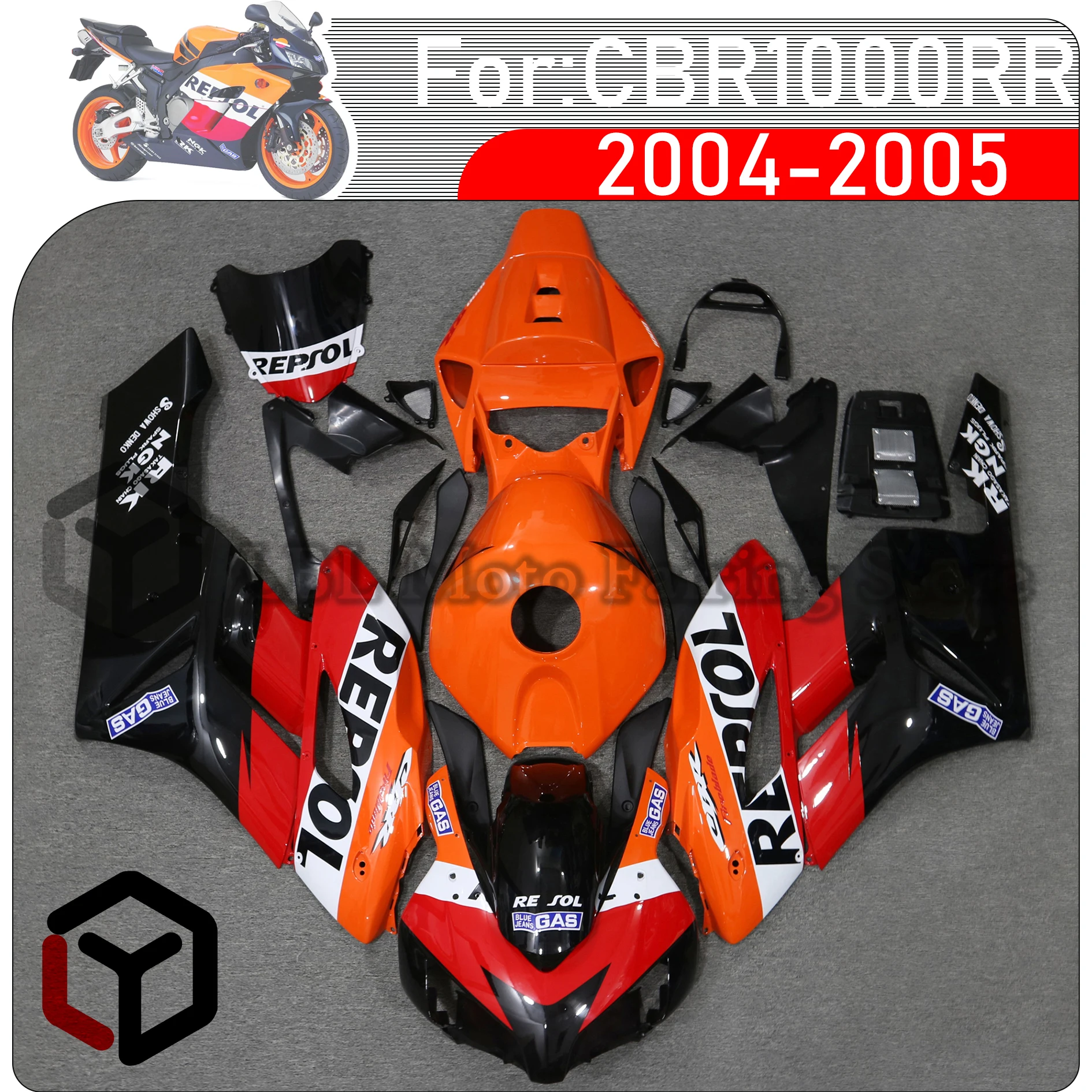 

Motorcycle Fairings Kit Fit For HONDA CBR1000RR CBR1000 RR 1000RR 2004 2005 Bodywork Set High Quality ABS Injection Full Fairing