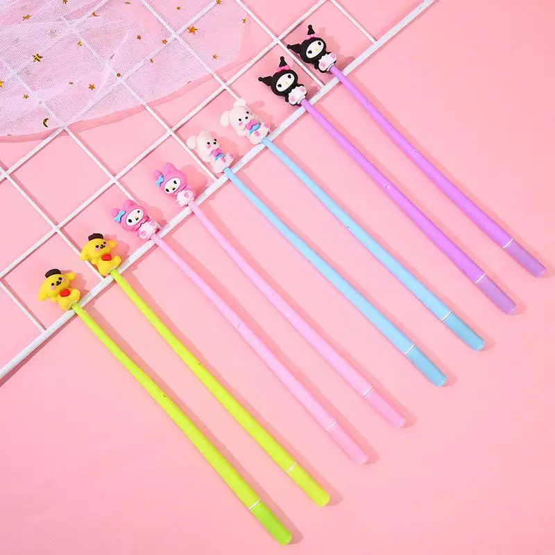 

Miniso Cinnamoroll Kuromi Melody Pompompurin Hellokittys Pochacco Shake Shack Neutral Pen Cartoon Shape Black Signature Pen Gift