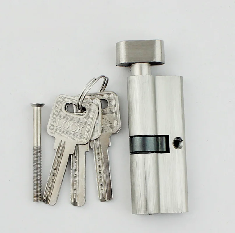 70 Lock Cylinder With 3 Keys Wooden Door Lock Cylinder Anti-Theft Entrance Alloy Door Indoor Lengthened Core