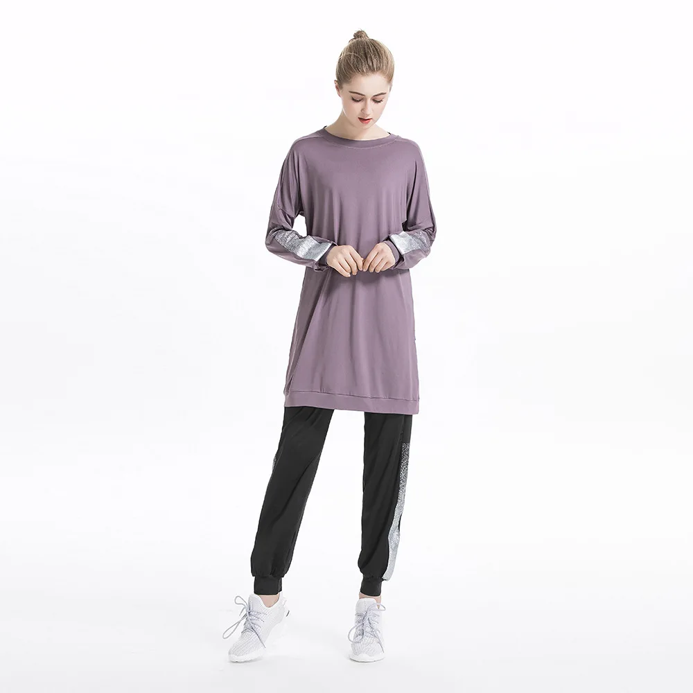 purple long sleeve modest tops