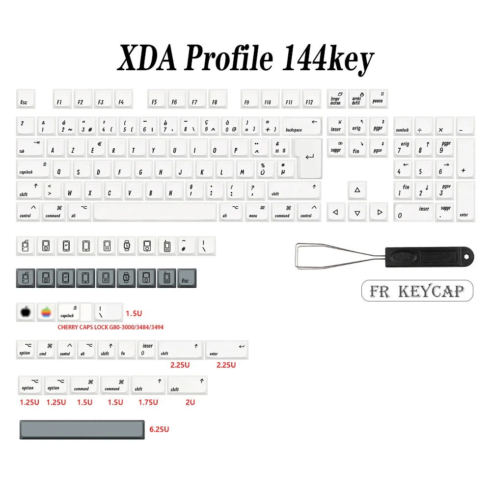 xda perfil pbt keycaps para apple mac iso cereja mx japonês branco keycap para diy teclado mecânico personalizado