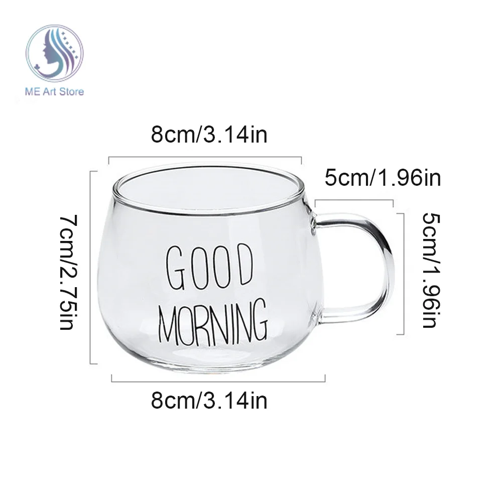 كوب زجاجي ( Good morning )