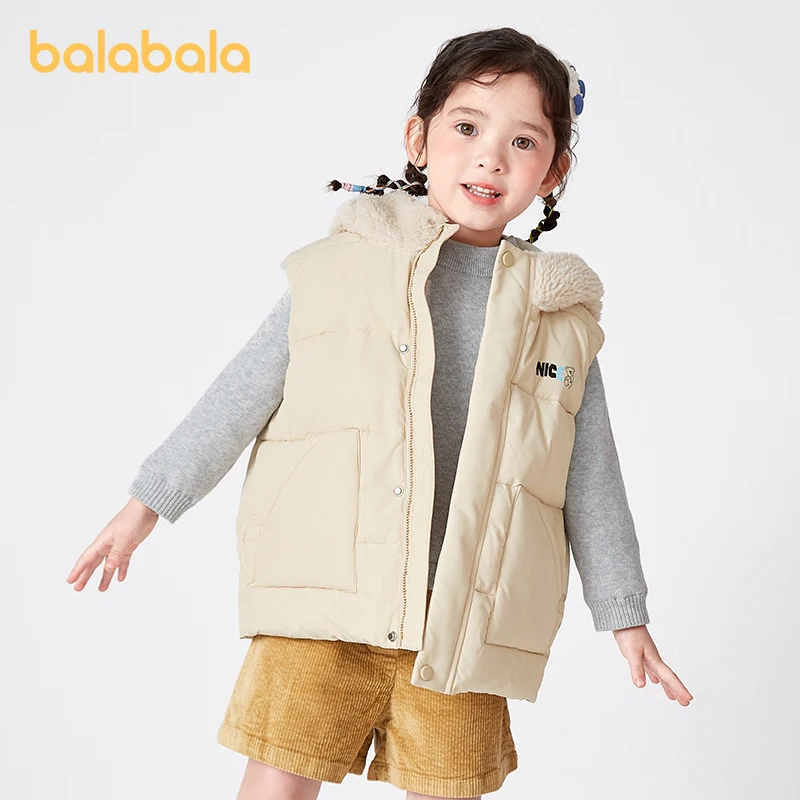 

Balabala Toddler Unisex Vest Winter Cute Warm Cotton Vest for Outer Wear