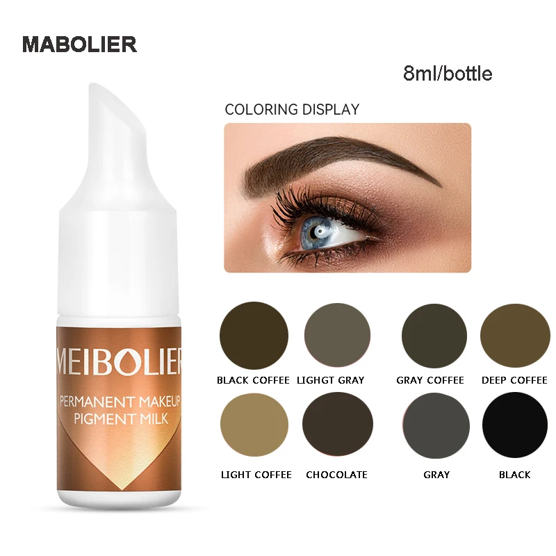 

8ml/bottle Microblading Pigment Eyebrow Permanent Makeup Tattoo Ink Fast Coloring Body Art Pigments for Lips Botanical Dyes