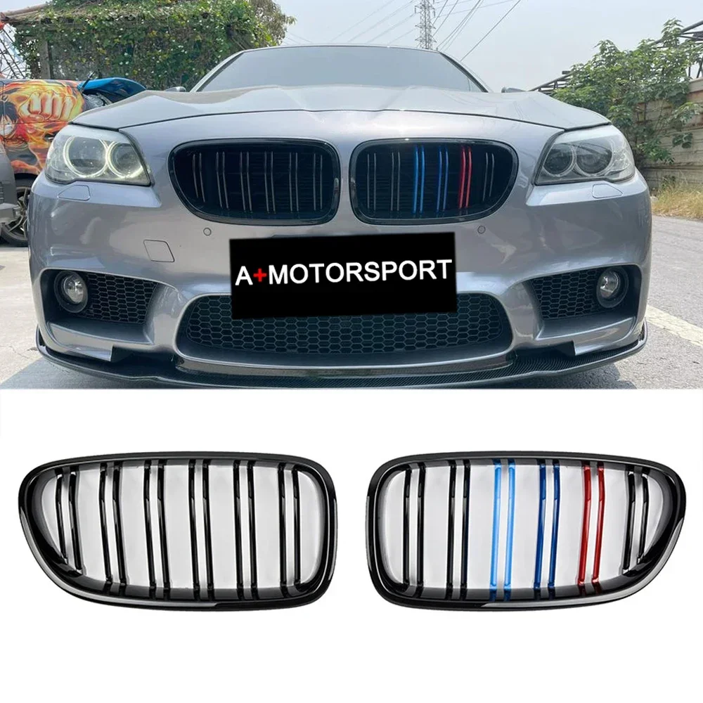 M5 bmw 5シリーズ用フロントグリル,f10,f11,ブラックカーボン