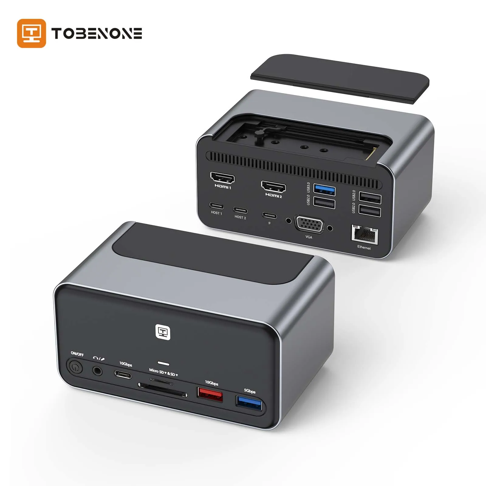 Tobenone Usb C Docking Station Dual 4k Monitor With Switch For Macbook
