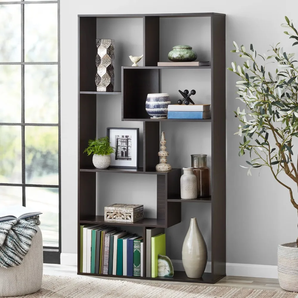 

Modern 8-Cube Bookcase, Espresso Living Room Cabinets