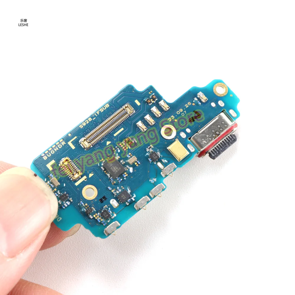 USB C타입 3.2 충전 포트 잭 도크 커넥터, 충전 보드 플렉스 케이블, 삼성 갤럭시 S24 울트라 SM-S928B S928U U1 E DS용, 45W