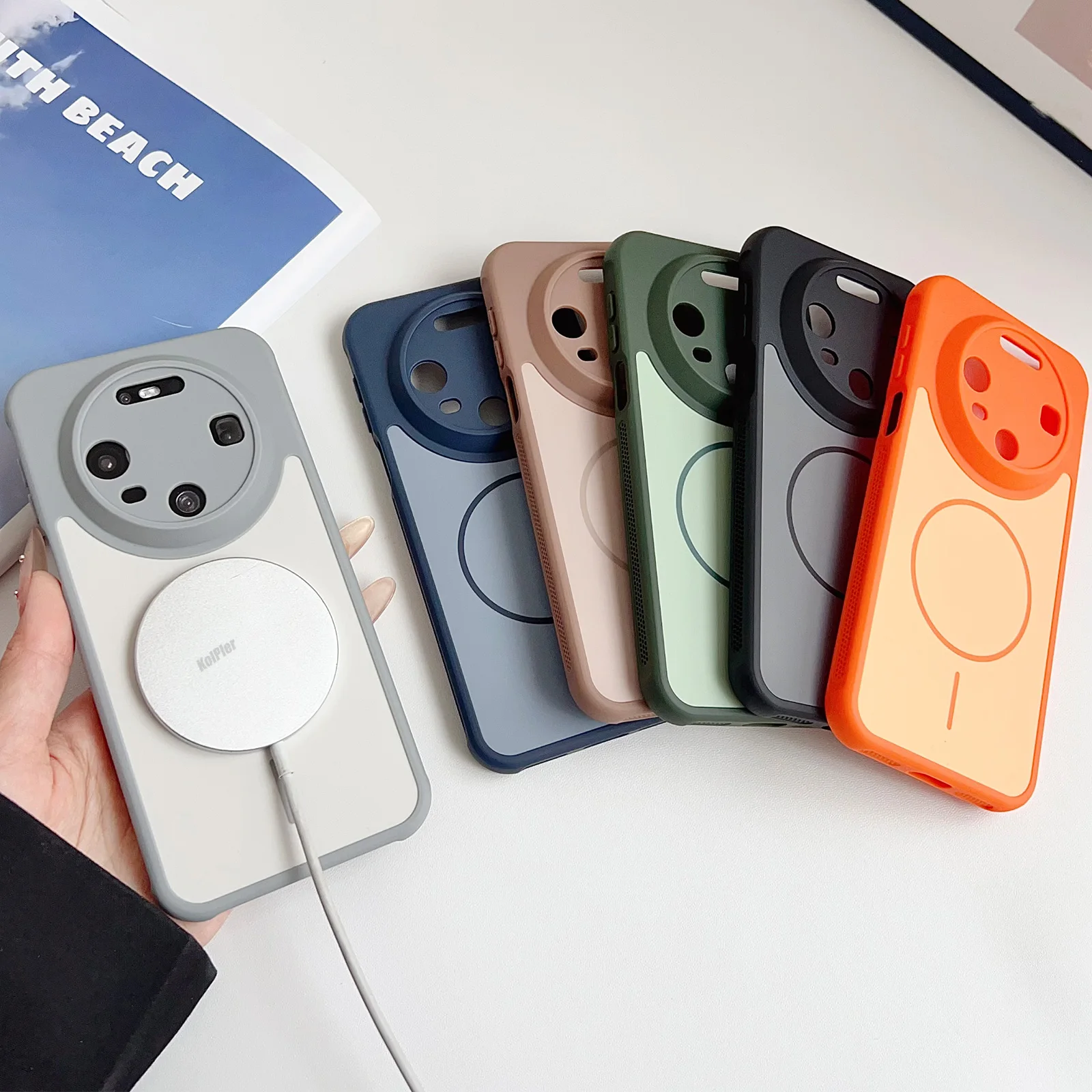 Enhanced Heat Dissipation Silicone Phone Case with Magnetic Wireless Charging and Shockproof Soft Cover