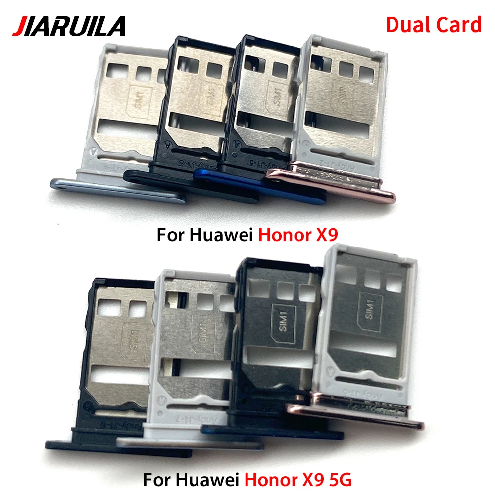 10 개/몫, 화웨이 명예 X9 X9A X9B 4G 5G 수리 부품 용 새로운 SIM 카드 트레이 슬롯 홀더 어댑터 액세서리