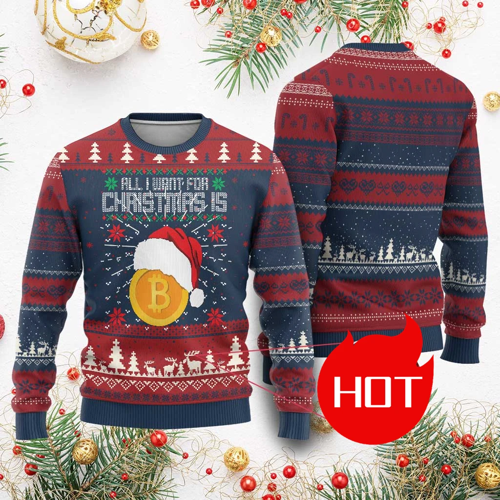 Funny Christmas Bitcoin Graphic Sweatshirts Crypto Claus Ugly Christmas  Sweater Harajuku Fashion Unisex Pullovers Jumper Sweater - AliExpress