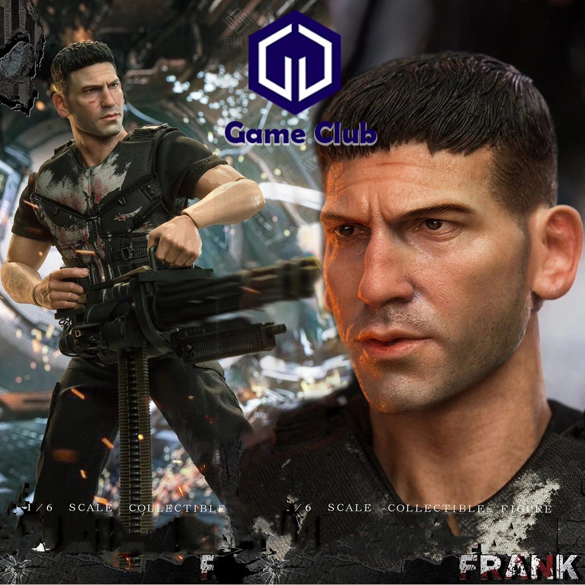 

Original PRESENT TOYS PT-sp38 1/6 Punishman Frank Castle Figure Model 12'' Full Set Male Soldier Action Figure Body Fans Gifts