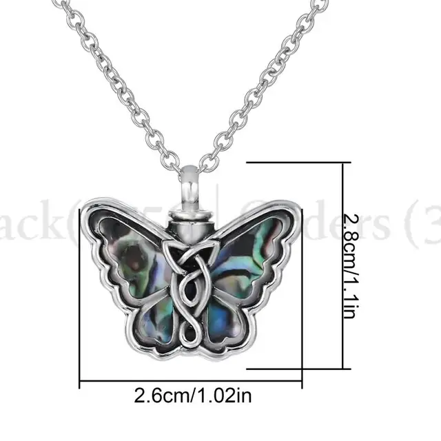 Cremation Jewelry Butterfly Urn Necklace For Ashes For Women Men Keepsake Memorial Human Pet Ashes Locket Pendant