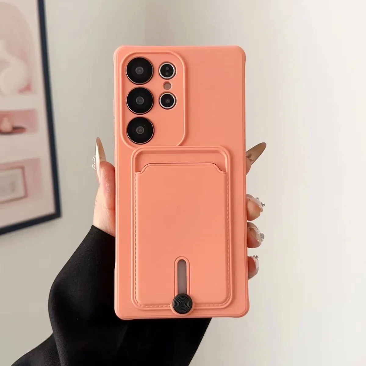 Sleek Silicone TPU Card Holder Wallet Phone Case