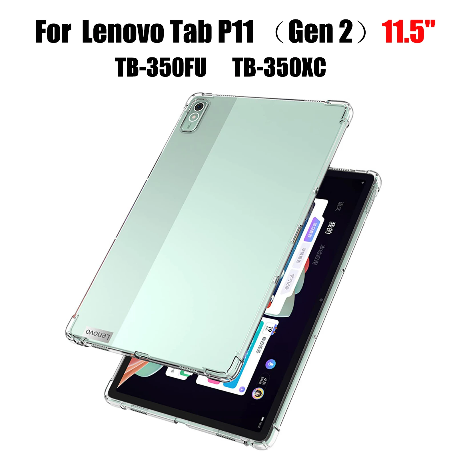 Custodia Per Lenovo Tab P11 (Gen 2) Custodia Protettiva Trasparente In Morbida Pelle Tpu Antiurto Da 11.5 Pollici Per P11 2Nd Gen 2022